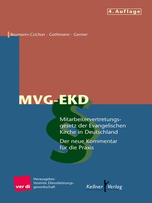 cover image of Mitarbeitervertretungsgesetz der Evangelischen Kirche in Deutschland, MVG-EKD